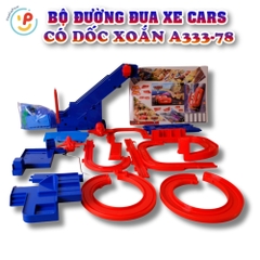 Bộ đường đua xe Cars A333-78 có dốc xoắn kèm xe đồ chơi cho bé – PeeKaPaw Toys