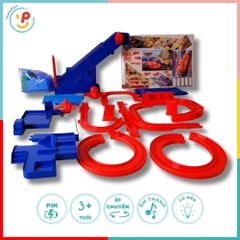Bộ đường đua xe Cars A333-78 có dốc xoắn kèm xe đồ chơi cho bé – PeeKaPaw Toys