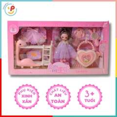 Bộ búp bê công chúa A286-78 kèm phụ kiện trang điểm và giường ngủ – PeeKaPaw Toys