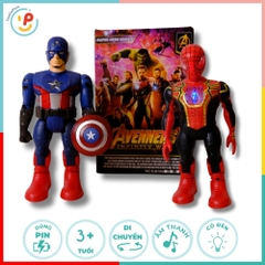Đồ chơi siêu nhân Avengers 810 có đèn nhạc đi bộ mô hình siêu anh hùng Người nhện Captain Amercian– PeeKaPaw Toys