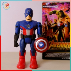 Đồ chơi siêu nhân Avengers 810 có đèn nhạc đi bộ mô hình siêu anh hùng Người nhện Captain Amercian– PeeKaPaw Toys