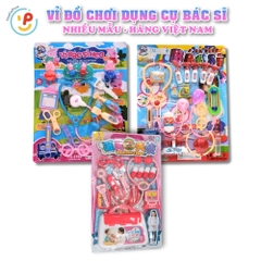 Vỉ đồ chơi dụng cụ bác sĩ đồ chơi nhập vai cho bé hàng Việt Nam PeeKaPaw Toys