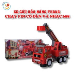 Đồ Chơi Xe Cứu Hoả Chạy Pin Có Đèn Âm Thanh 688 PeeKaPaw Toys