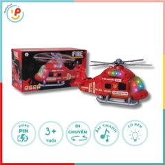 Máy bay trực thăng cứu hoả có phun khói đèn nhạc 8843 PeeKaPaw Toys