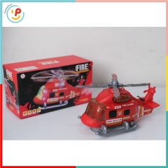 Máy bay trực thăng cứu hoả có phun khói đèn nhạc 8843 PeeKaPaw Toys