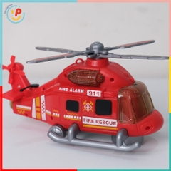 Máy bay trực thăng cứu hoả có phun khói đèn nhạc 8843 PeeKaPaw Toys