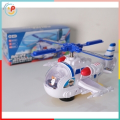 Máy Bay Trực Thăng Cảnh Sát 8640 Có Đèn Nhạc Xoay 360° PeeKaPaw Toys
