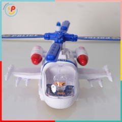 Máy Bay Trực Thăng Cảnh Sát 8640 Có Đèn Nhạc Xoay 360° PeeKaPaw Toys