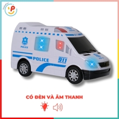 Xe cứu thương chạy pin có đèn âm thanh 872 PeeKaPaw Toys