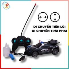 Xe cảnh sát điều khiển pin sạc có đèn phun khói 950-13A PeeKaPaw Toys