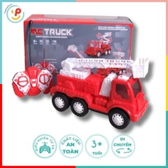 Xe cứu hoả thang nâng điều khiển từ xa pin sạc 9913 PeeKaPaw Toys
