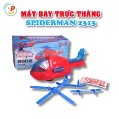 Máy Bay Trực Thăng Spiderman 2313 Có Đèn Nhạc Xoay 360 Độ PeeKaPaw Toys