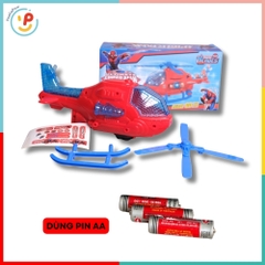 Máy Bay Trực Thăng Spiderman 2313 Có Đèn Nhạc Xoay 360 Độ PeeKaPaw Toys