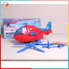 Máy Bay Trực Thăng Spiderman 2313 Có Đèn Nhạc Xoay 360 Độ PeeKaPaw Toys