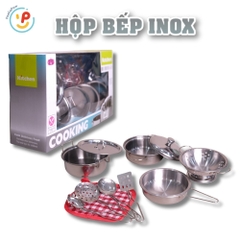 Đồ chơi nấu ăn bộ bếp chất liệu inox 555-002 PeeKaPaw Toys
