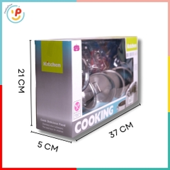 Đồ chơi nấu ăn bộ bếp chất liệu inox 555-002 PeeKaPaw Toys