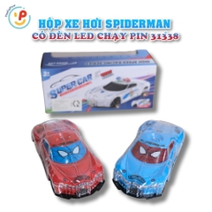 Xe hơi Spiderman Người nhện có đèn LED chạy pin 31338 PeeKaPaw Toys