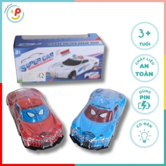 Xe hơi Spiderman Người nhện có đèn LED chạy pin 31338 PeeKaPaw Toys