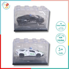 Xe cảnh sát kim loại chạy trớn có hộp mica 6028