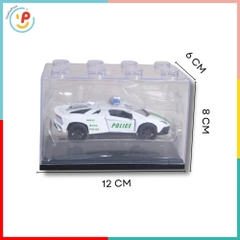 Xe cảnh sát kim loại chạy trớn có hộp mica 6028