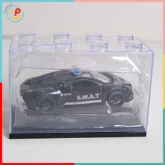 Xe cảnh sát kim loại chạy trớn có hộp mica 6028
