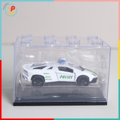 Xe cảnh sát kim loại chạy trớn có hộp mica 6028