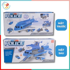 Máy bay xe tuần tra cảnh sát SQ08-4A sân bay cảnh sát PeeKaPaw Toys