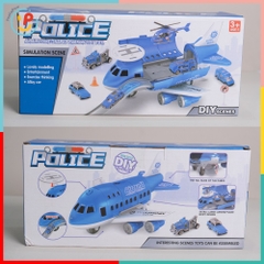 Máy bay xe tuần tra cảnh sát SQ08-4A sân bay cảnh sát PeeKaPaw Toys