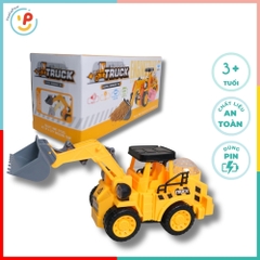 Xe công trình máy xúc chạy pin 777-51 có đèn và âm thanh PeeKaPaw Toys