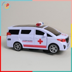 Xe cứu thương chạy pin mở cửa xoay 360° có nhạc đèn còi 4545 PeeKaPaw Toys