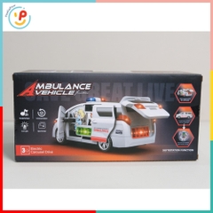 Xe cứu thương chạy pin mở cửa xoay 360° có nhạc đèn còi 4545 PeeKaPaw Toys