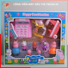 Đồ chơi gia đình Heo Hồng Peppa máy siêu thị và xe kem YM266-37 PeeKaPaw Toys