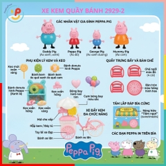 Đồ chơi mô hình gia đình heo hồng xe kem quầy bánh 2929-2 PeeKaPaw Toys
