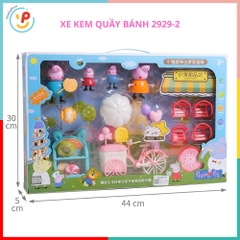 Đồ chơi mô hình gia đình heo hồng xe kem quầy bánh 2929-2 PeeKaPaw Toys