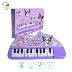 Đồ chơi đàn piano mini cho bé làm quen âm nhạc Kuromi tím 9103-1 PeeKaPaw Toys