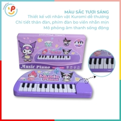 Đồ chơi đàn piano mini cho bé làm quen âm nhạc Kuromi tím 9103-1 PeeKaPaw Toys