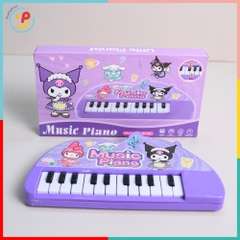 Đồ chơi đàn piano mini cho bé làm quen âm nhạc Kuromi tím 9103-1 PeeKaPaw Toys