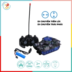 Xe tăng điều khiển pin sạc có đèn 303-18 PeeKaPaw Toys