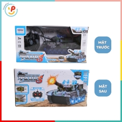 Xe tăng điều khiển pin sạc có đèn 303-18 PeeKaPaw Toys