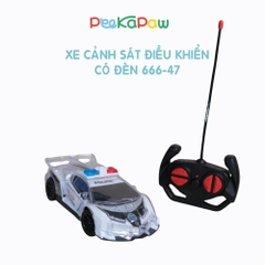 Xe cảnh sát điều khiển từ xa có đèn LED 666-47 PeeKaPaw Toys