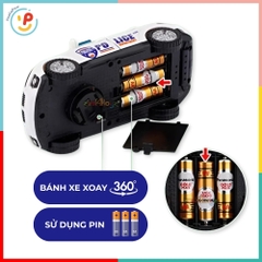 Xe cảnh sát chạy pin mở 4 cửa có đèn LED còi báo 2017C PeeKaPaw Toys