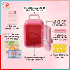 Két sắt đồ chơi nhí 14cm Labubu hồng N72-26 PeeKaPaw Toys