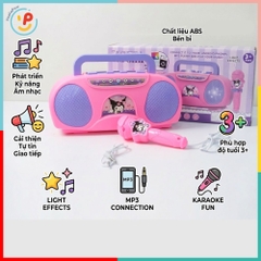 Đồ Chơi Loa Bluetooth Kèm Micro Kuromi Hình Máy Cassette 5518A PeeKaPaw Toys
