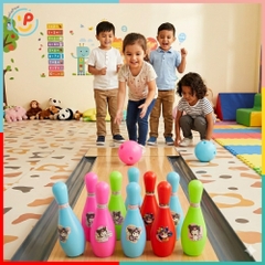 Hộp đồ chơi bowling mini Kuromi 811-14K đồ chơi vận động PeeKaPaw Toys