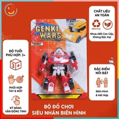 Robot lắp ráp biến hình xe ô to 8818B Genki Wars 2 PeeKaPaw Toys
