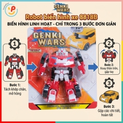 Robot lắp ráp biến hình xe ô to 8818B Genki Wars 2 PeeKaPaw Toys