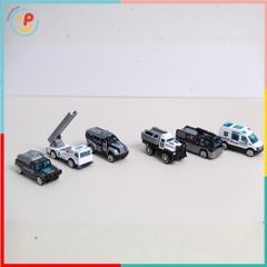 Hộp 6 xe cảnh sát xe cứu hỏa xe công trình 6671 PeeKaPaw Toys
