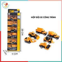 Hộp 6 xe cảnh sát xe cứu hỏa xe công trình 6671 PeeKaPaw Toys