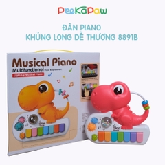 Đàn Piano Khủng Long Có Đèn 8891B Đồ Chơi Âm Nhạc Cho Bé PeeKaPaw Toys