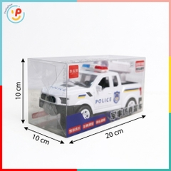 Xe cảnh sát phóng máy bay mở cửa có đèn còi chạy pin A422-25 PeeKaPaw Toys